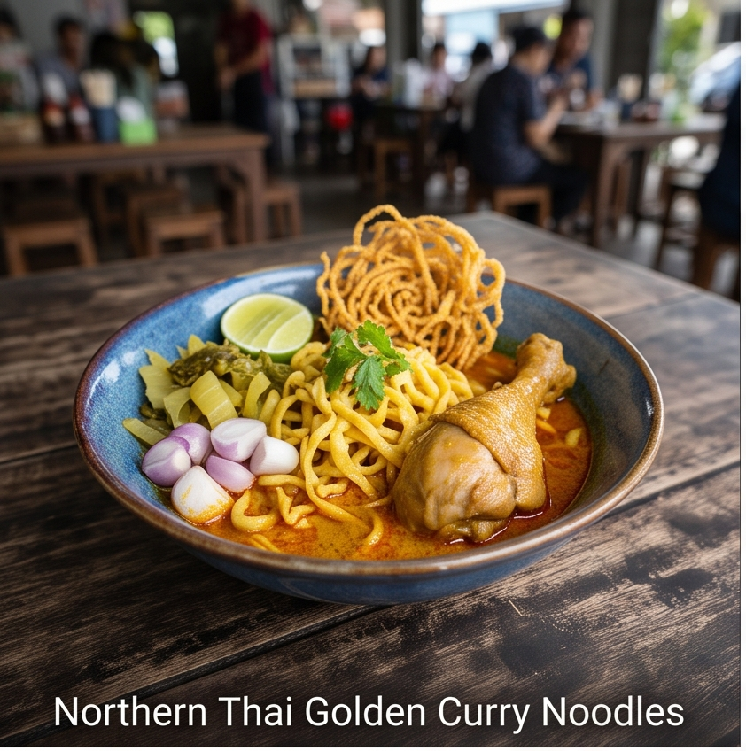 Northern Thai Golden Curry Noodles